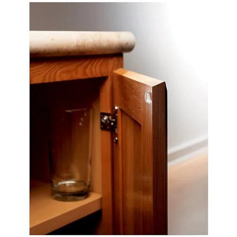 Clear Self Stick Cabinet Bumper Pads Twenty Pack Round One Half Inch Rubber Cushions For Cabinets And Drawers Protect Surfaces