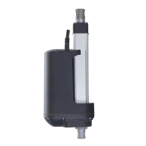 Heavy Duty 24V Electric Linear Actuator Featuring Solid Stainless Steel Shaft And Serious Lifting Capability Engineered For Custom Truck Jack Fabrications And Straight Up Rig Mods That Work side view with black casing and stainless steel shaft