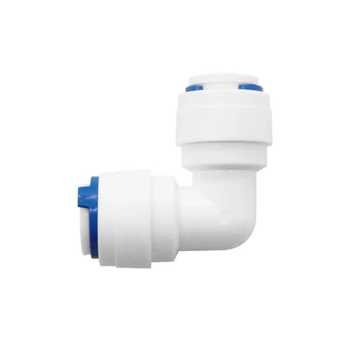 Push To Connect Quick Connect Fitting No Tools Needed For Three Eighths Inch Tube OD Water Filtration RO System Leak Proof Connection Elbow