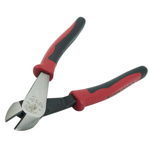 J228-8 Diagonal Cutting Pliers, 8-Inch, High Leverage With Short Jaws, Beveled Cutting Edges, Dual-Material Journeyman Handles, Made In USA