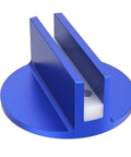 Precision Magnetic Socket Pad Welding Adapter With Robust Aluminum Alloy Construction For Frame Guide Rail Setup in blue, 7.6x3.5cm size.