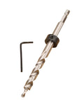Professional 38 Inch Depth Stop Collar With Hex Shank Twist Step Drill Bits Kit Perfect For Kreg Manual Pocket Hole Jig Woodworking And Drilling Tools That Are Tough As Nails. Hex shank twist step drill bit with depth stop collar and Allen key