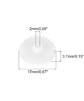 Plastic Gear Set 32 Tooth Reduction Gears For RC Cars And DIY Robots Module 0.5, side view with measurements.