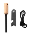 4 Pack Five Sixteenth Inch Ferro Rod Fire Starters With Wood Handles And Multi Tool Striker For Camping Hiking Survival Bugout Bag Emergency Prep And Outdoor Fire Making