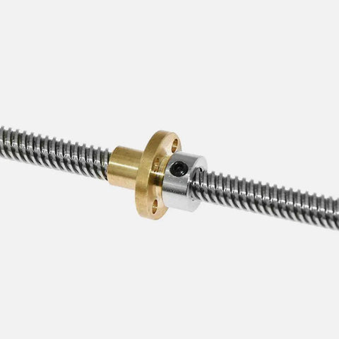Six Millimeter Shaft Collar Lock Ring Kit For 3D Printer Projects, Carbon Steel With Nickel Plating shown installed on a rod