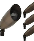 Durable Solid Brass Low Voltage Landscape Directional Spotlight In Antique Brass Finish With Eight Point Five Inch Ground Spike