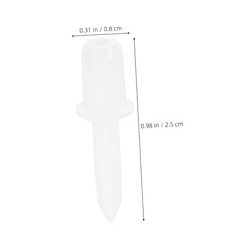 Heavy Duty White Plastic Shutter Repair Pins And Louver Spring Clips For Quick No Fuss Household Fix Ups Rock Solid Replacement Kit, white plastic pin size 0.31 x 0.98 inches.
