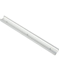 Pro Grade Aluminum T Track Slot Guide Rail for Woodworking with T Nuts and Quick Clamps, 30mm Slot, shown in white, angled view