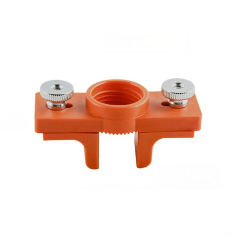 Top Tier Glue Applicator Tool For Woodworking Edge Banding, orange with silver knobs for adhesive dispensing on projects.