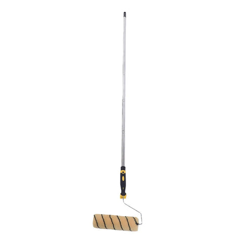 9 Inch Paint Roller Kit With Rustproof Steel Frame And Ultra Thick Nap Pad designed for smooth painting of walls and ceilings.