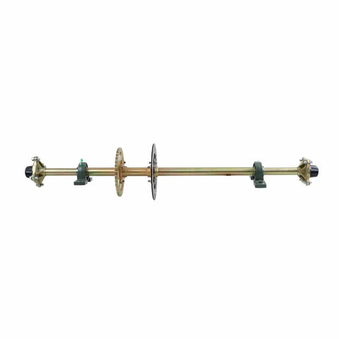 Rear Live Axle Kit 44 Inch For DIY Go Karts ATVs Golf Carts Lawn Mowers Quads And Drift Trikes With 530 Sprocket Hydraulic Brakes And Brake Disc