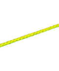 Close-up of a braided mason line, fluorescent yellow, made of #18 nylon, from the Braided Mason Line Replacement Roll 500 Ft Fluorescent Yellow 165 Lb Breaking Strength 18 Nylon Pack Of 6 Pro Grade Stringline For Masonry Construction And Landscaping Layout.
