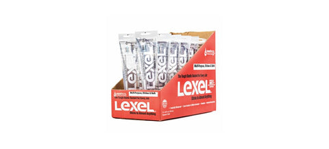 Box of Lexel Clear Sealant 5-Ounce Co-Polymer Rubber Adhesive Caulk That Paints No Mess Scrubbable And Durable Sticks To Wet Surfaces Ultra Clear
