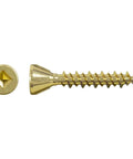 Underlayment Wood Screw Collated MTHZ1S Strong Drive One Inch Size Seven Yellow Zinc With Trim Head Nibs For Countersinking