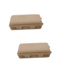 Two Pack Survival Storage Box Set with Shockproof Waterproof Outdoor Tool Case for Camping Hiking Fishing and Field Adventures