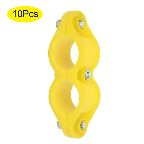Water Pipe Clip Set 10 Pack Round Fasteners With Screws For Aquaculture Waterlines And Farm Lines No Fuss Durable ABS Material Easy Install
