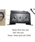 High Torque Brushless DC Motor 1200W 80mm Square Mount 14mm Shaft 6 Pole Hall Sensor With Driver and control panel connections