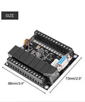 Compact DC 24V PLC Module FX1N-20MR for Industrial Control, dimensions 86x73x20mm, showing ports and components