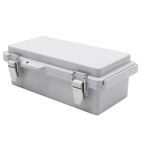 Electrical Waterproof Junction Box Outdoor Enclosure With Hinged Clear Cover Stainless Steel Buckles Weatherproof Plastic Case IP67