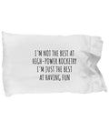 Not The Best At High Power Rocketry Pillowcase Funny Gift For Hobby Lovers 20x30 Silky Soft Microfiber Machine Washable Gag Quote Cover