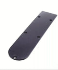 Zero Clearance Throat Plate Insert For Ryobi TS1345 Miter Saw, Pro Grade Precision, black with pre-drilled holes, angled view