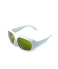 Heavy Duty Infrared Laser Safety Glasses Designed For Nd YAG Shop Crews With Locked In Beam Blocking Armor Purpose Built For 755 808 And 1064 Nm Tasks, green tinted lenses.