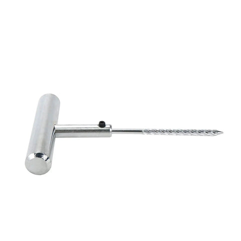 Heavy Duty Stainless Steel T Handle Tire Repair Tool for Cars Motorcycles and Bicycles with ergonomic grip and puncture plug