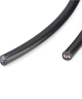 Close-up of wiring for Dual Stainless Steel Handlebar Headlight Switch With Bright Blue LED Power Indicator