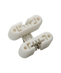 Six Pack Hidden Folding Door Hinges Concealed Barrel Pivot Connector Heavy Duty Furniture Hardware For Table Extensions, white plastic design.
