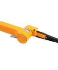 Heavy Duty Pneumatic Belt Sander Derusting Deburring Polishing Machine 20mm By 520mm with orange body and ergonomic grip.