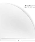 Pure White Engineered Marble And Quartz Shower Corner Shelf Polished 9x9 Inch Maintenance Free And Stain Resistant No Hardware Included Easy Install With Silicone Or Adhesive Solid White Finish Pack Of 2, top view of 9x9 inch corner shelf.