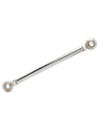Chrome Shift Linkage Rod For Harley Sportster 2004-2022 Forward Control Shifter Linkage Upgrade Dope Ride Fits Iron 883 XL883 XL1200 Aluminum chrome rod with eyelet ends