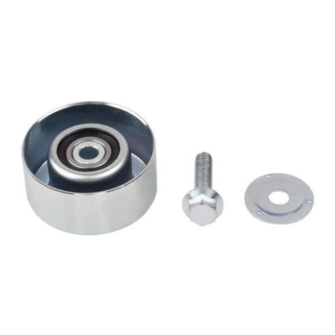 Heavy Duty Drive Belt Tensioner Pulley 16620-31031 Direct Fit For Toyota FJ Cruiser And Sienna Vans showing pulley, bolt, and washer.