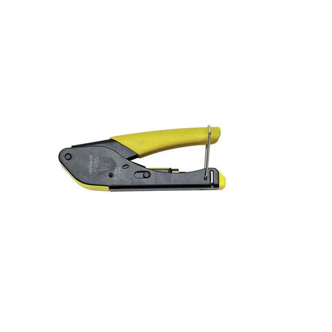 Compact F Connector Compression Crimper For DIY Cable Installations With Fixed Plunger Spring Return Comfort Grips Workhorse