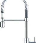 Foodie Pull Down Pre Rinse Kitchen Faucet with Single Handle and Dual Function Spray Head, Brushed Nickel Finish