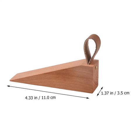 Walnut Wood Door Stopper Wedge With PU Finish Easy Assembly Portable Nordic Style