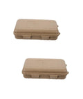 2 Pack Shockproof Storage Case For Outdoor Camping And Hiking, Multi Function Survival Organizer Box, khaki color