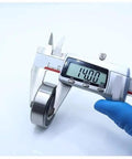 Measuring 14.00mm diameter of Premium Built Tough CSK Sprag Free Wheel One Way Clutch Bearing Assembly 20x42x14mm.
