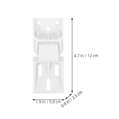 Heavy Duty Foldable Freezer Hinge Replacement Kit For Commercial And Home Freezers Four Piece White Plastic Hinge Set 4.7 in
