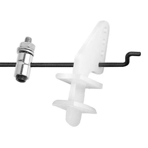 20Pcs RC Airplane Pushrod Kit With Nylon Control Horns 20x11mm, Clevis 1.2x21mm, Pushrod Connectors 1.3mm, Plus Steel Z Style Pushrods 1.2x180mm For Aileron Elevator Rudder Linkage on RC plane