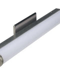 Angled view of the 24 Inch MVOLT Vanity Light Fixture With Cylinder Shade Color Temperature Switchable 3000K 3500K 4000K 90 CRI KR Mount Energy Efficient LED Bath Light For Modern Bathrooms