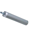 Rock Solid Industrial Pneumatic Cylinder Compact Linear Actuator Knocks It Out The Park In Machine Automation And Robot Arms Smooth Precision Control Zero Downtime Easy Install Heavy Duty Air Powered with a sleek silver finish.