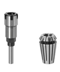 Heavy Duty 8 Millimeter Extension Rod Fits 1 4 Inch And 1 2 Inch Shank ER Router Bits For Woodworking Engraving Mills With High Carbon Steel Build, showcasing extension and collet design.