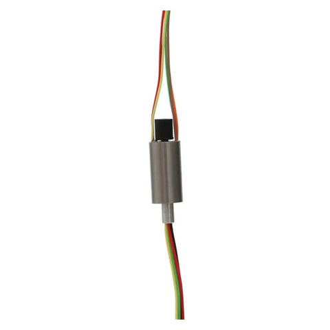 6CH 6mm Slip Ring 360 Degree Rotary Joint for Drone Gimbal and Robotic Systems, Conductive Slip Ring With Gold Contact Points, Supports 48V AC DC 1A, Ideal for Cameras, Test Gear, Rotating Platforms. 6mm metal slip ring with colored wires