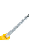 Carbide end mill with yellow shank; tapered ball-end, spiral flutes for CNC engraving.