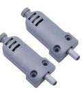 Heavy Duty Soft Close Damper Buffers Kick The Slamming Habit Smooth Operator For Kitchen Cabinets Wardrobes And Drawers Solid Abs Housing Gray Two Pack, showing two gray dampers with slotted design.