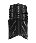 Stackable Chevron Corner Durable HDPE Plastic Case Set 8 with Four Mounting Holes, 13 Inch Diameter and 1/2 Inch Internal Radius