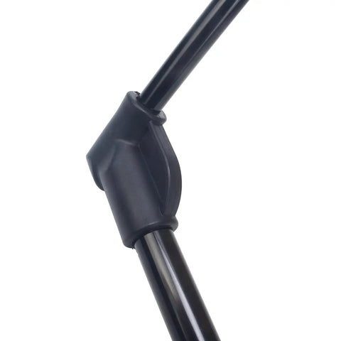 Close-up of Ultra Lightweight Outdoor Camping Backrest Foldable Chair's aluminum frame joint, Carbon Black.