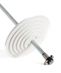 Air Filter Cleaner Heavy Duty Rotating End For Quick Clean Up, metal rod with white circular grooves, made in USA