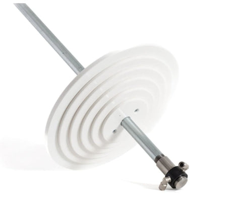 Air Filter Cleaner Heavy Duty Rotating End For Quick Clean Up, metal rod with white circular grooves, made in USA